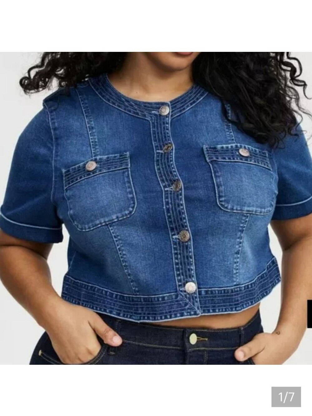 🆕️💙 DENIM / JEAN BOLERO JACKET ' SHORT SLEEVE💙